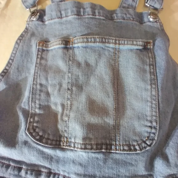 Old Navy Blue Denim Jean Bib Overalls Size 16 Country Farm - Picture 3 of 8